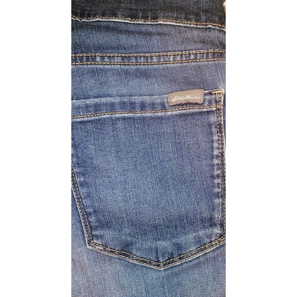 Eddie Bauer Jeans Women 6 Blue Denim Slightly Curvy Slim Straight Leg Stretch - Picture 8 of 8